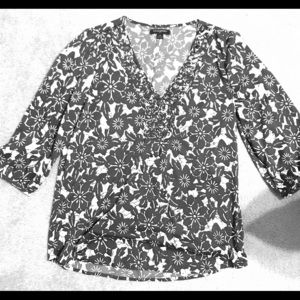 Black and White Banana Republic Blouse